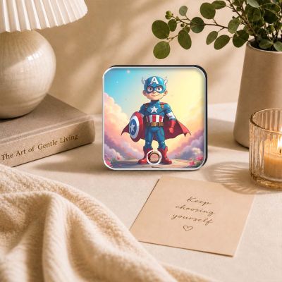 Musical Fridge Magnet Captain America Theme Fridge Magnet Superhero Fans Gift Birthday Return Gift for Kids & Marvel Fans